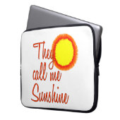 Sie nennen mich Sunshine Laptopschutzhülle (Vorderseite Links)