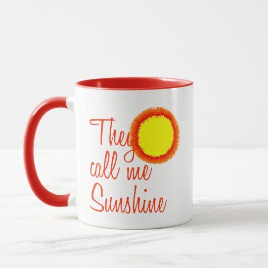 Sie nennen mich Sunshine Tasse (Links)
