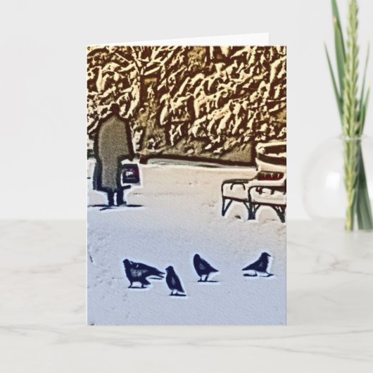 sie nicht alleine verlassen feiertagskarte (Vorderseite)