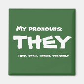 Sie oder Custom Pronoun Magnet (Vorne)
