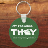 Sie oder Custom Pronoun Schlüsselanhänger (Vorderseite)