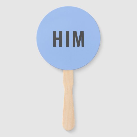 Sie oder Ihm? | Bride Groom Pink Blue Wedding Game Fächer (Rückseite)