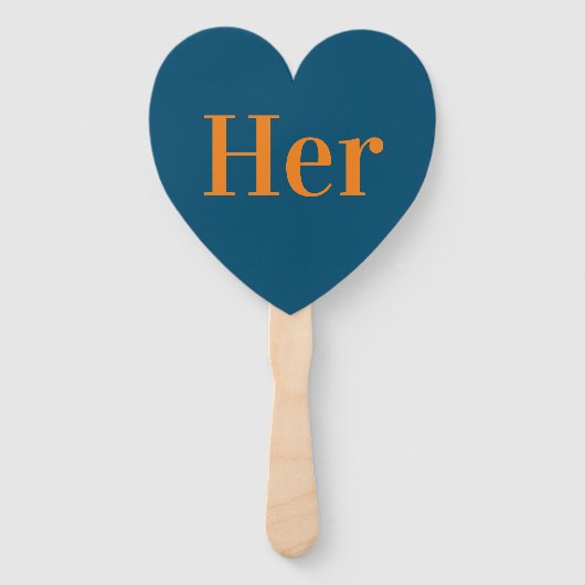 Sie oder Ihm? | Bride Groom Retro Hochzeitsspiel Fächer (Vorderseite)