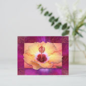 Sie öffnet ihren Mund mit Weisheit Postkarte (Stehend Vorderseite)