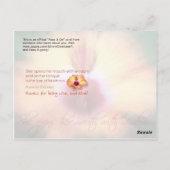 Sie öffnet ihren Mund mit Weisheit Postkarte (Rückseite)