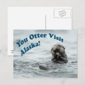 Sie Otter Besuch Alaska Postkarte (Vorne/Hinten)