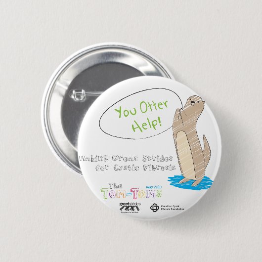 Sie Otter-Hilfe! Button (Vorne & Hinten)