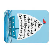 Sie passte ihr Segelschiff Zitat Magnet an (Horizontal)