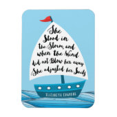 Sie passte ihr Segelschiff Zitat Magnet an (Vertikal)