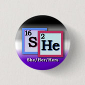 Sie - persönliches Geschlechtspronomen des Button (Vorderseite)