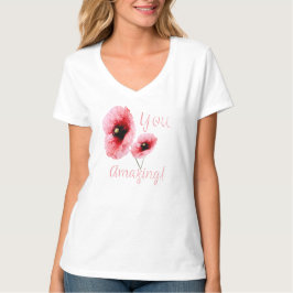 Sie Phantastisch Rote Flora Frauen T-Shirt