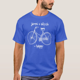 Sie plus Fahrrad sind auch glücklich antikes Rad F T-Shirt