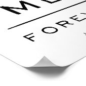 Sie plus ich = für immer schwarz-weiß Gleichung Poster (Ecke)