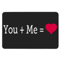 Sie plus ich sind gleich Herz — 4x6 Magnet