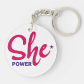 Sie Power Akryllischer Schlüsselanhänger (Rückseite)