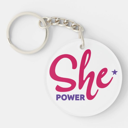 Sie Power Akryllischer Schlüsselanhänger (Vorderseite)