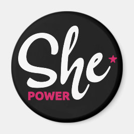 Sie Power White Design Magnet