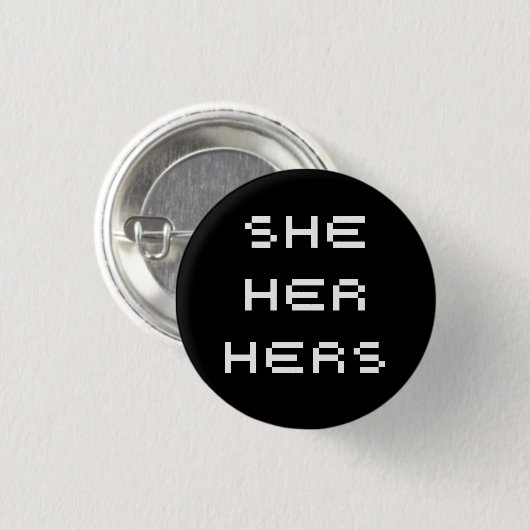 sie Pronomina Button (Vorne & Hinten)