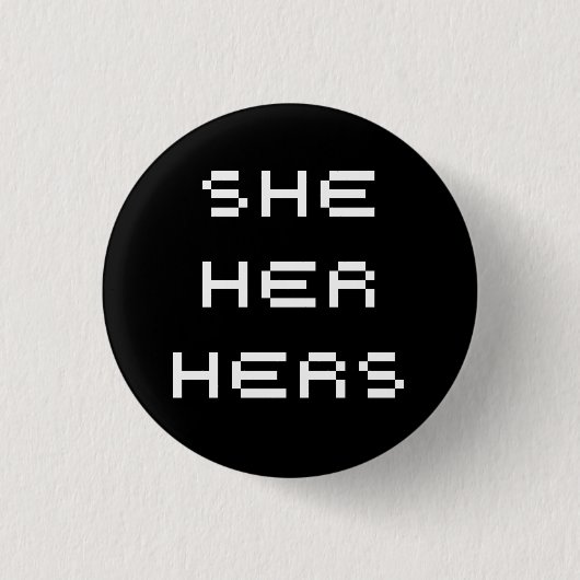 sie Pronomina Button (Vorderseite)