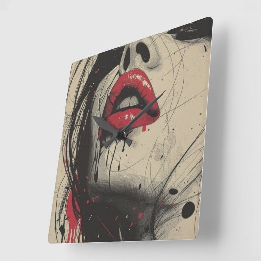 Sie Quadratische Wanduhr (Winkel)