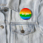 Sie Rainbow Colors Gay Lesbian LGBT Button (Beispiel)
