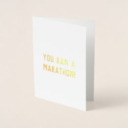 Sie Ran a Marathon Glückwunsch viel Glück-Karte Folienkarte