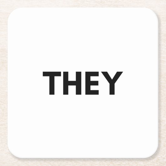 sie rechteckiger pappuntersetzer (Vorderseite)