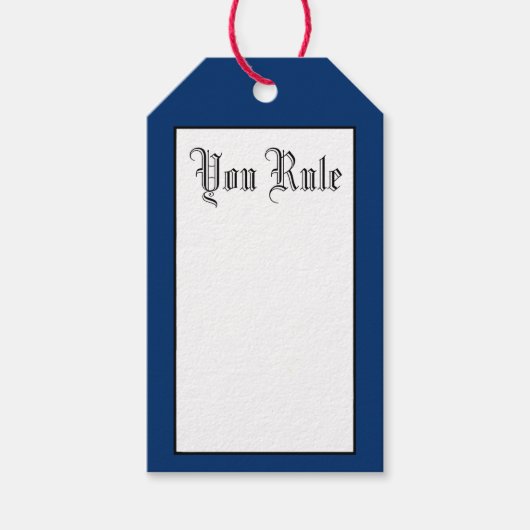 "Sie regeln" Geschenkanhänger (Vorderseite)