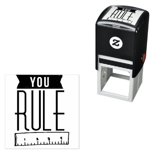 SIE REGELN Lehrerin Briefmarke Permastempel (Beispiel)