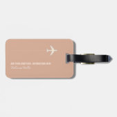 Sie reist viel, dreckige Rose Gepäckanhänger (Rückseite horizontal)