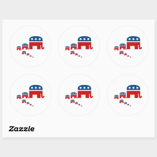 Sie republikanisch anheben runder aufkleber (Blatt)