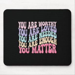 Sie - Retro Groovy Mental Health Awareness Self Mousepad