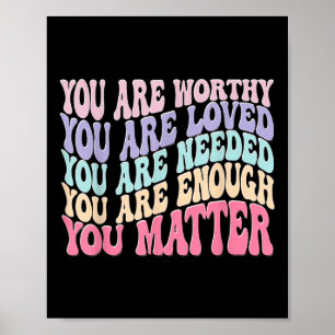 Sie - Retro Groovy Mental Health Awareness Self Poster