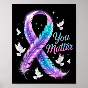 Sie Ribbon Schmetterling Selbstmordbewusstsein Fra Poster