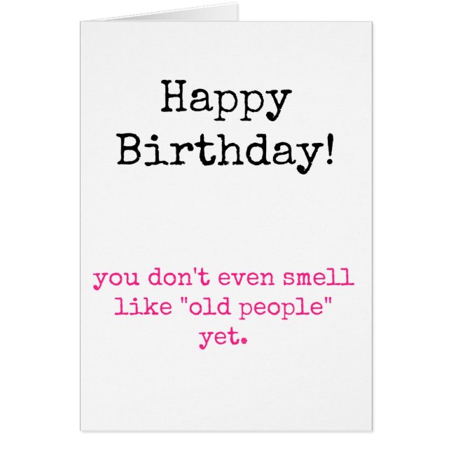 Sie riechen nicht alt (Vorne)