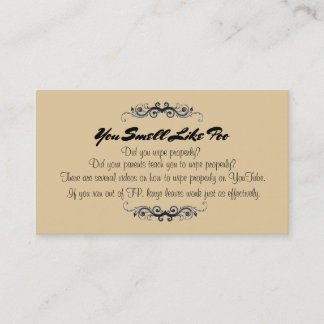 Sie riechen wie Poo Visitenkarten Visitenkarte