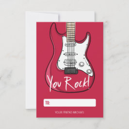 Sie Rock Kids Class Room Valentine Card Einladung