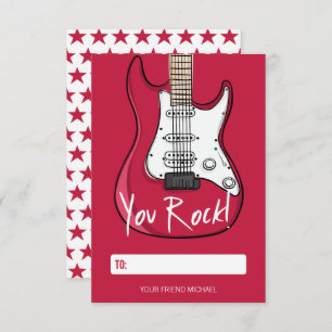 Sie Rock Kids Class Room Valentine Card Einladung