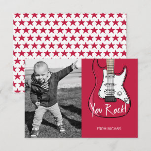 Sie Rock Kids Klasse Valentine Fotokarte Einladung