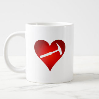 Sie rocken meine Welt: Rock Hammer Heart Jumbo-Tasse