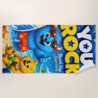 Sie rocken Monster Freunde Tropischer Strandabente Strandtuch