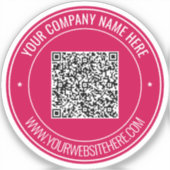 Sie rQR-Code und benutzerdefinierten Text-Aufklebe Aufkleber (Vorderseite)