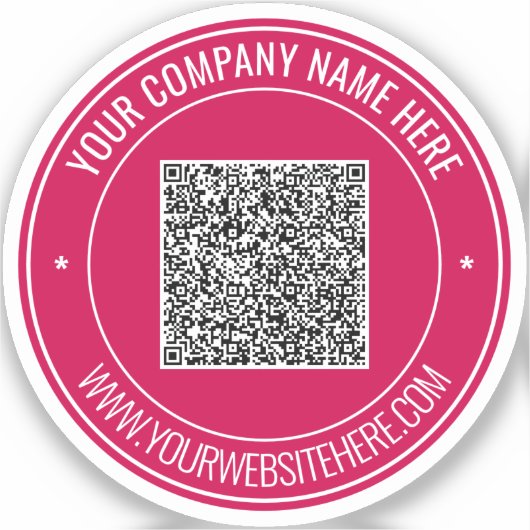 Sie rQR-Code und benutzerdefinierten Text-Aufklebe Aufkleber (Vorderseite)