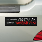 Sie rufen mich a, VEGETARIER, ich nennen sie, Autoaufkleber (Auf Auto)