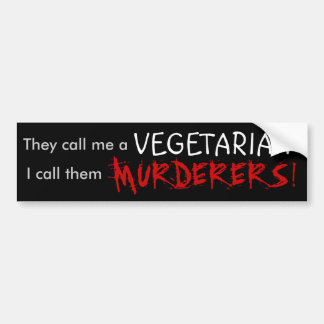 Sie rufen mich a, VEGETARIER, ich nennen sie, Autoaufkleber