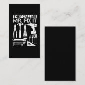 Sie rufen mich Vater-Vater Herr-Fix It Funny Visitenkarte (Vorne/Hinten)