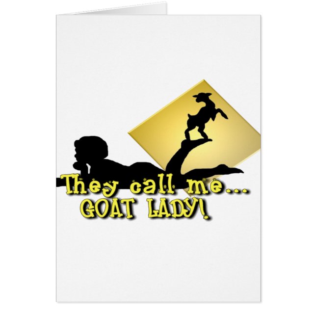 Sie rufen mich ZIEGEN-DAME an! (Vorne)