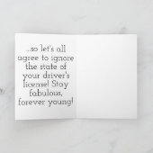 Sie sagen, Alter ist nur ein Staat des Geistes Karte (Innenseite)