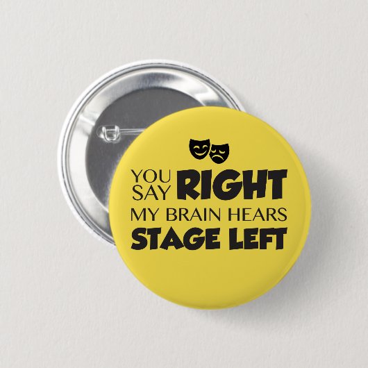 Sie sagen Bühne-Recht Button (Vorne & Hinten)
