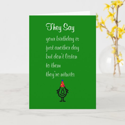 Sie sagen, ein lustiges alles- Gute zum Karte (Gelbe Blume)